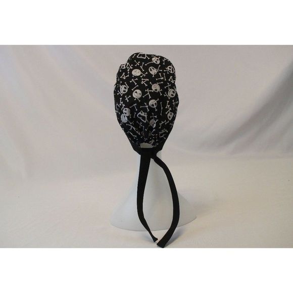 Jack Skull & Bones Surgical Scrub Cap Dentist Vet Chemo Hat - Picture 4 of 5